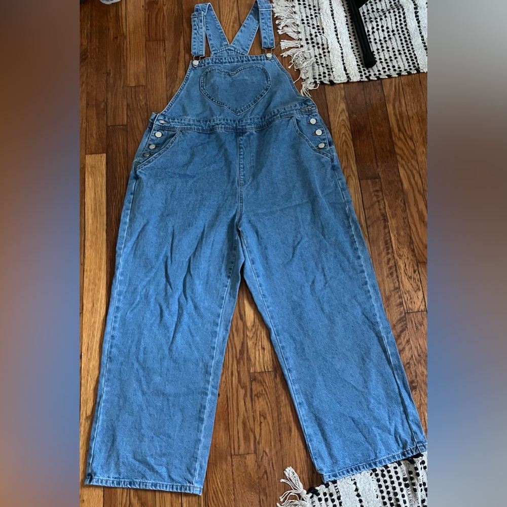 Shiny by nature Overalls heart pocket